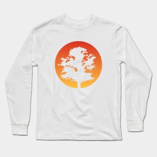 Elegant Tree Silhouette and The Sun III Long Sleeve T-Shirt